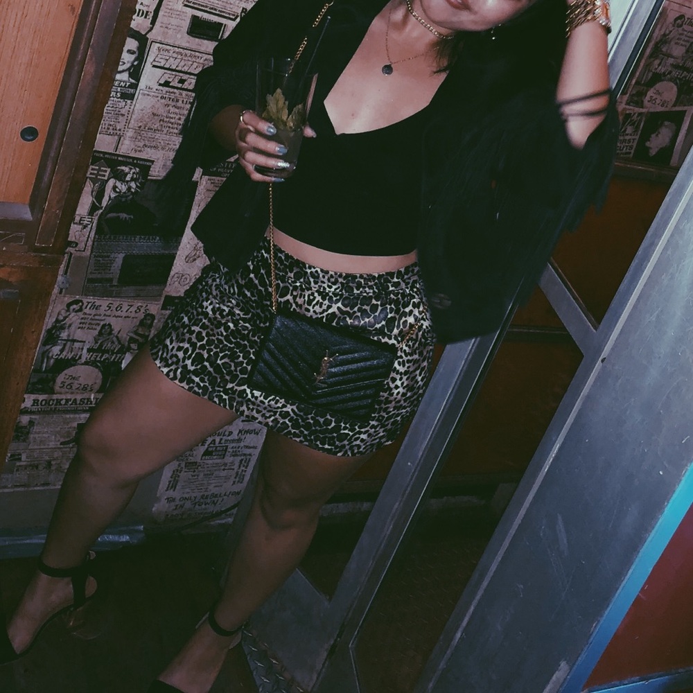 Leopard Print Mini Skirt